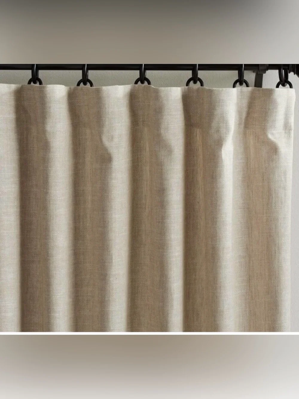 Pottery Barn Emery Curtain Blackout Lining 3 in 1 Pole Top New 40 x 63 Linen